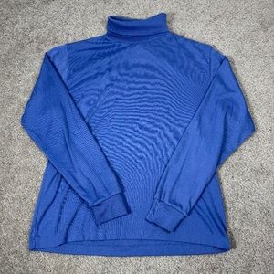 L.L Bean Women's Vintage Turtle Neck Long Sleeve Shirt Purple Medium